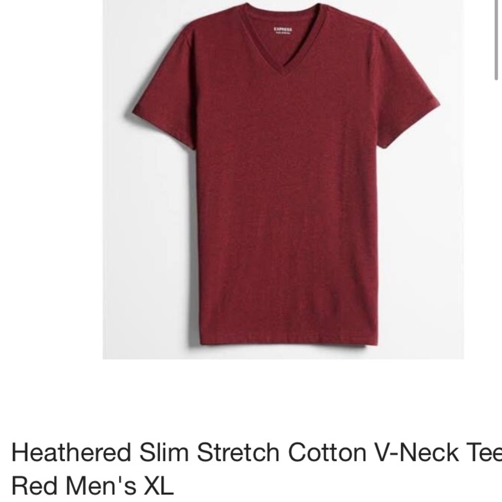 Express stretch v-neck maroon